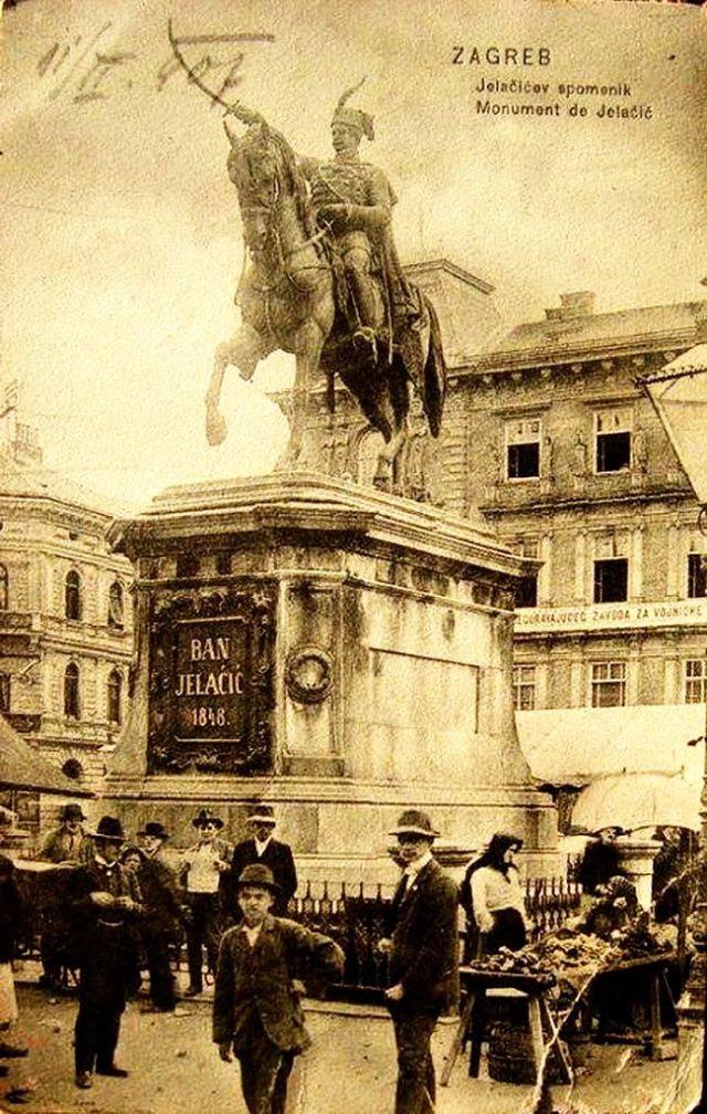 Spomenik banu Jelačiću 1907. godine B
